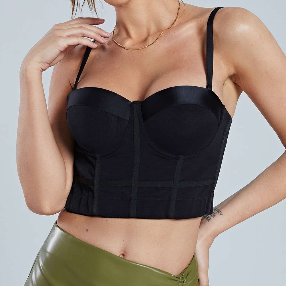 Mesh Underwire Bustier Top